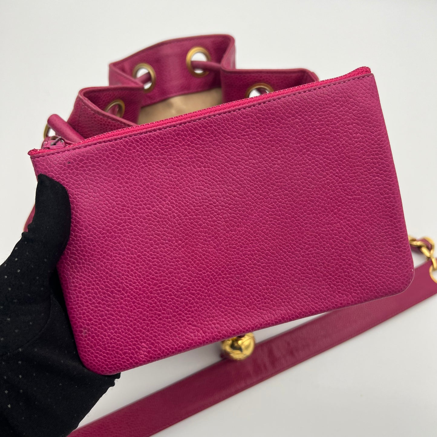 Chanel Pink Caviar Timeless CC Bucket Bag