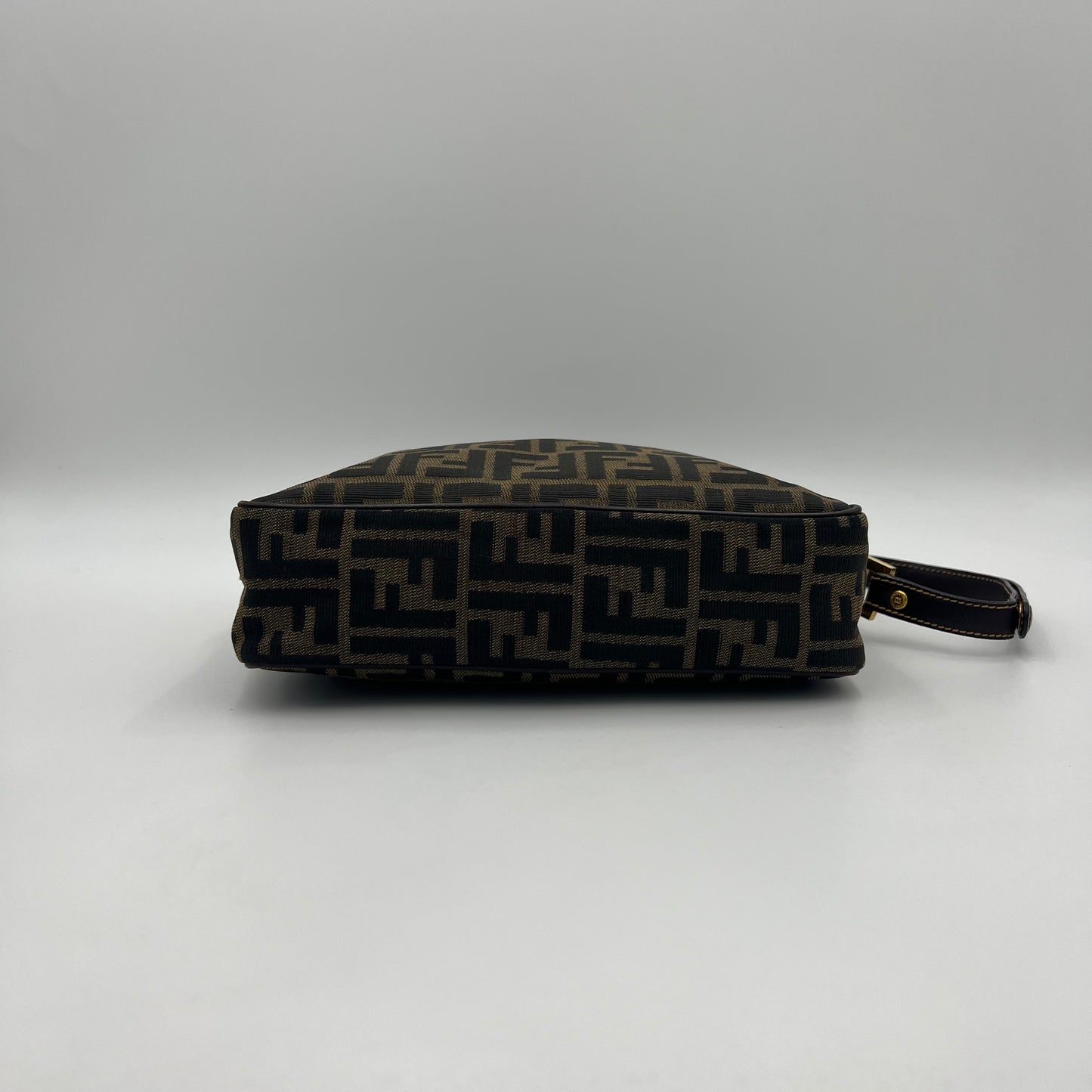 Fendi Tobacco Zucca Canvas and Leather FF Convertible Shoulder Bag