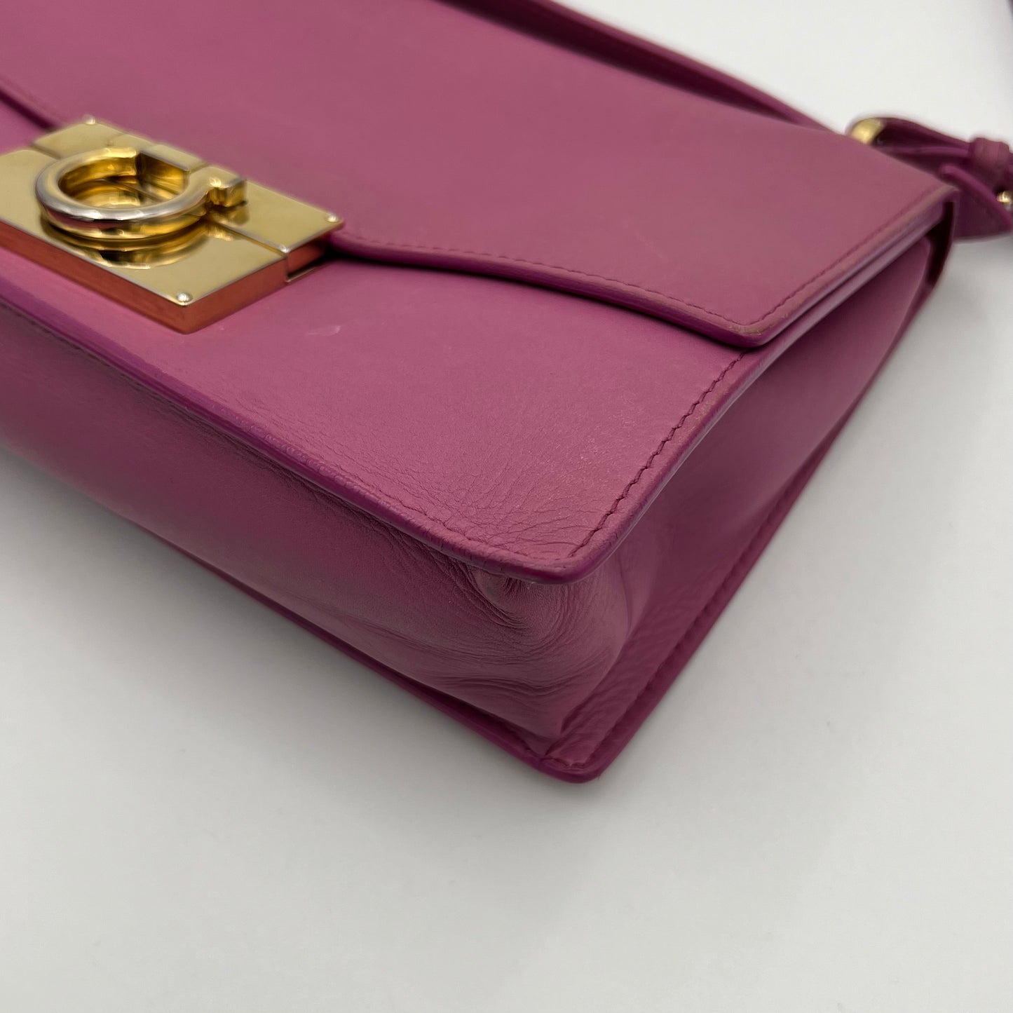 Salvatore Ferragamo Pink Aileen Gancini Top Handle Two-Way Bag