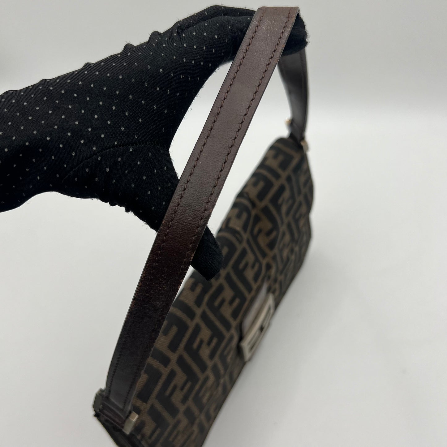 Fendi Tobacco Zucca Flap Shoulder Bag