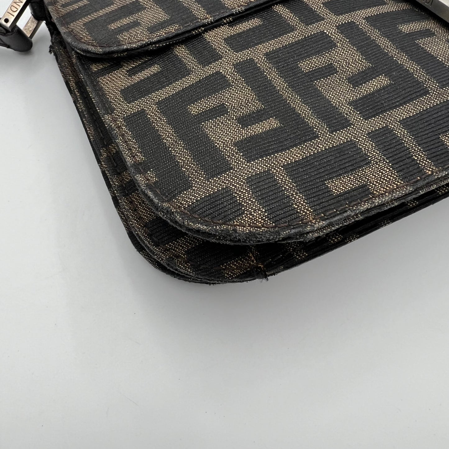 Fendi Tobacco Zucca Flap Shoulder Bag