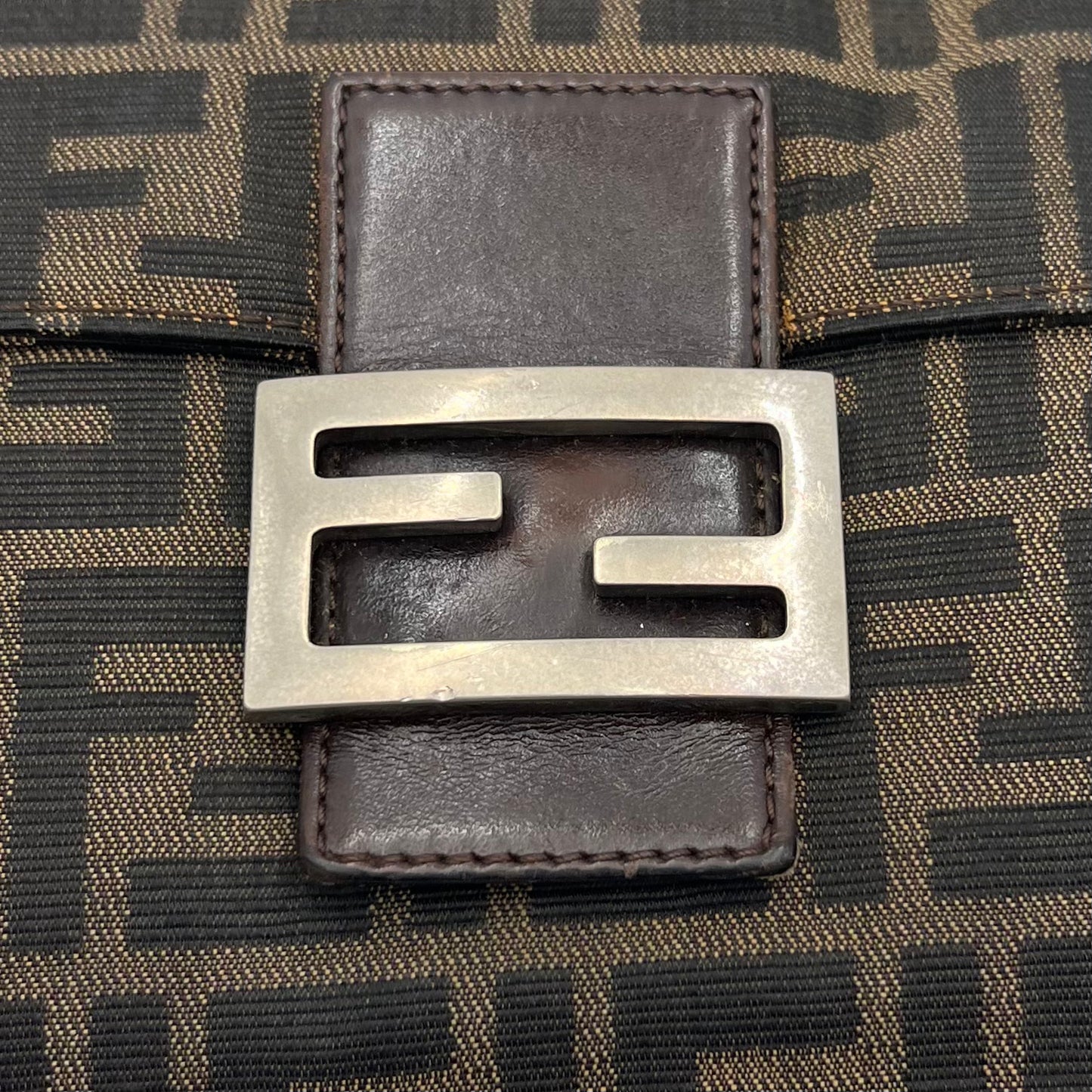 Fendi Tobacco Zucca Flap Shoulder Bag