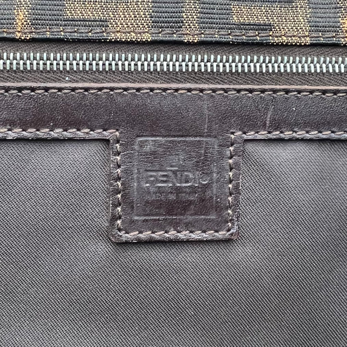Fendi Tobacco Zucca Flap Shoulder Bag