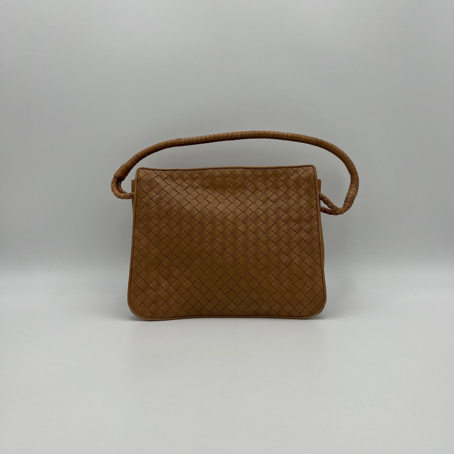 Bottega Veneta Light Brown Intrecciato Shoulder Bag