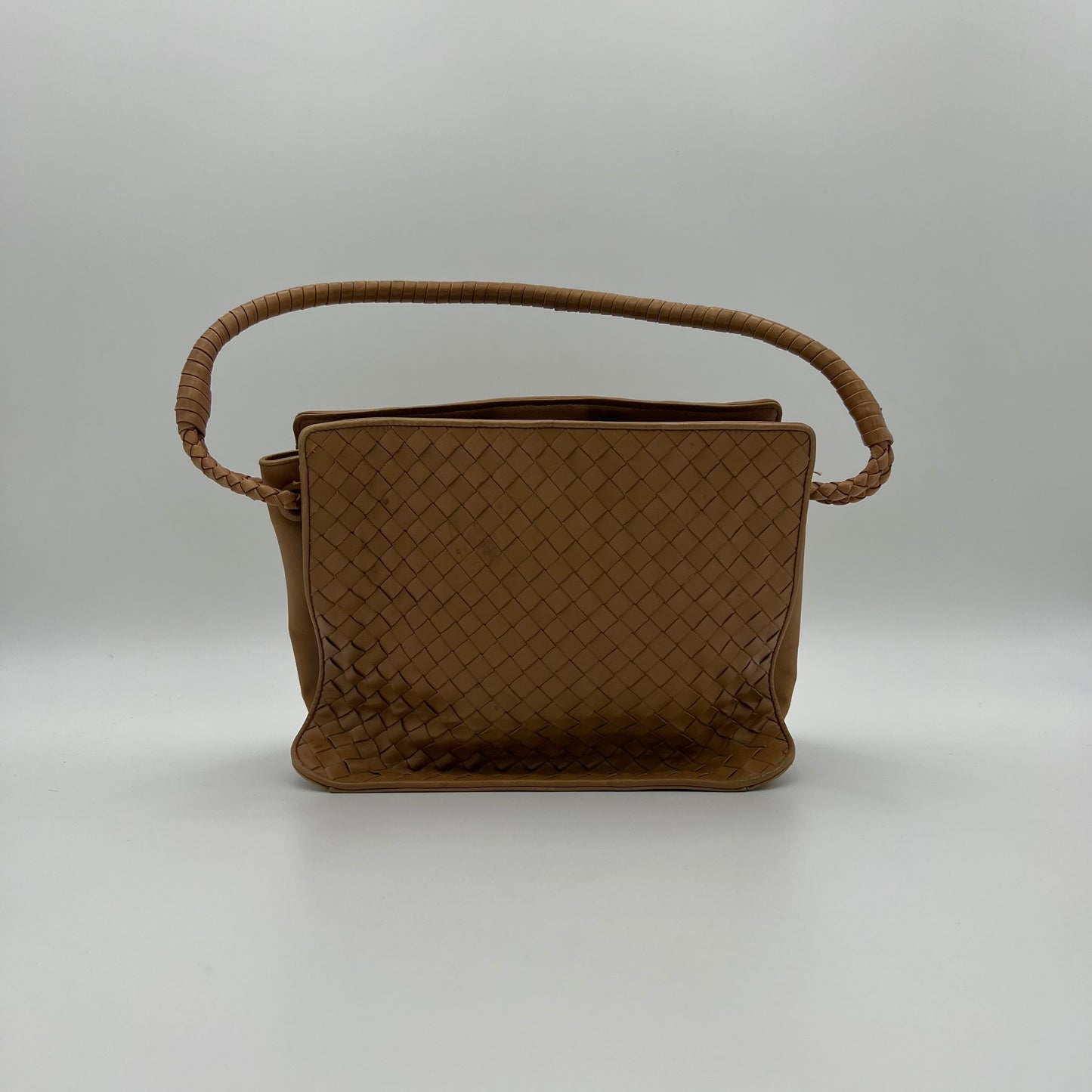 Bottega Veneta Light Brown Intrecciato Shoulder Bag