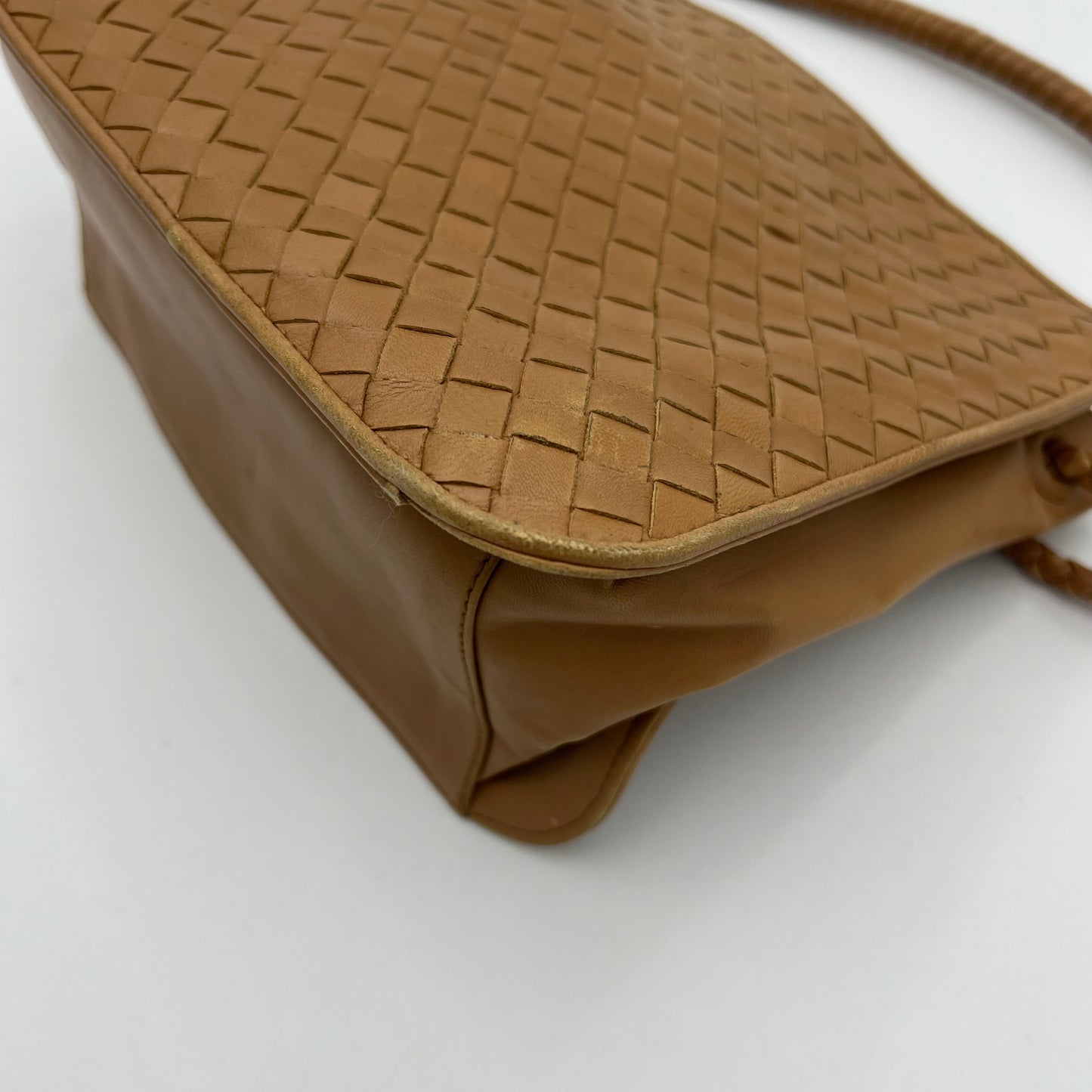 Bottega Veneta Light Brown Intrecciato Shoulder Bag