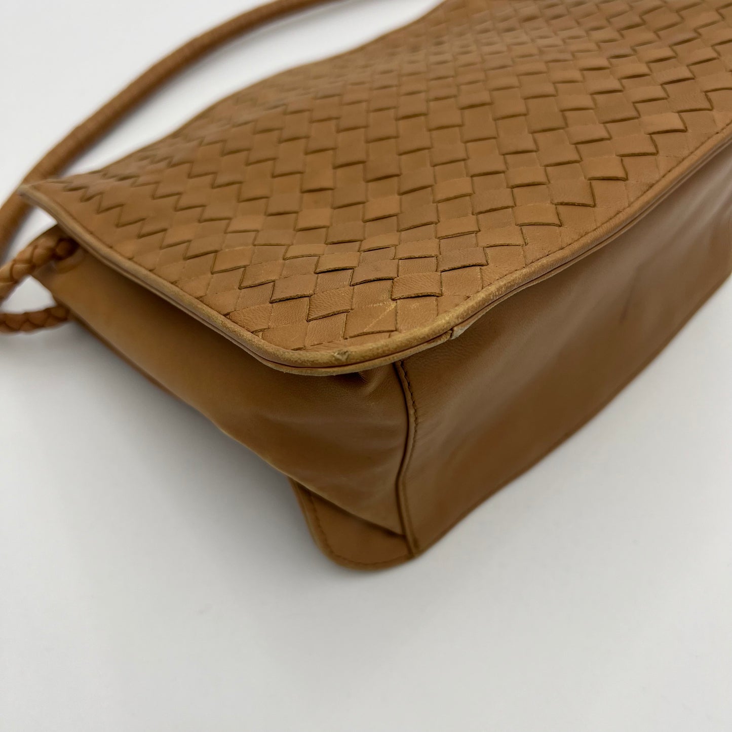 Bottega Veneta Light Brown Intrecciato Shoulder Bag
