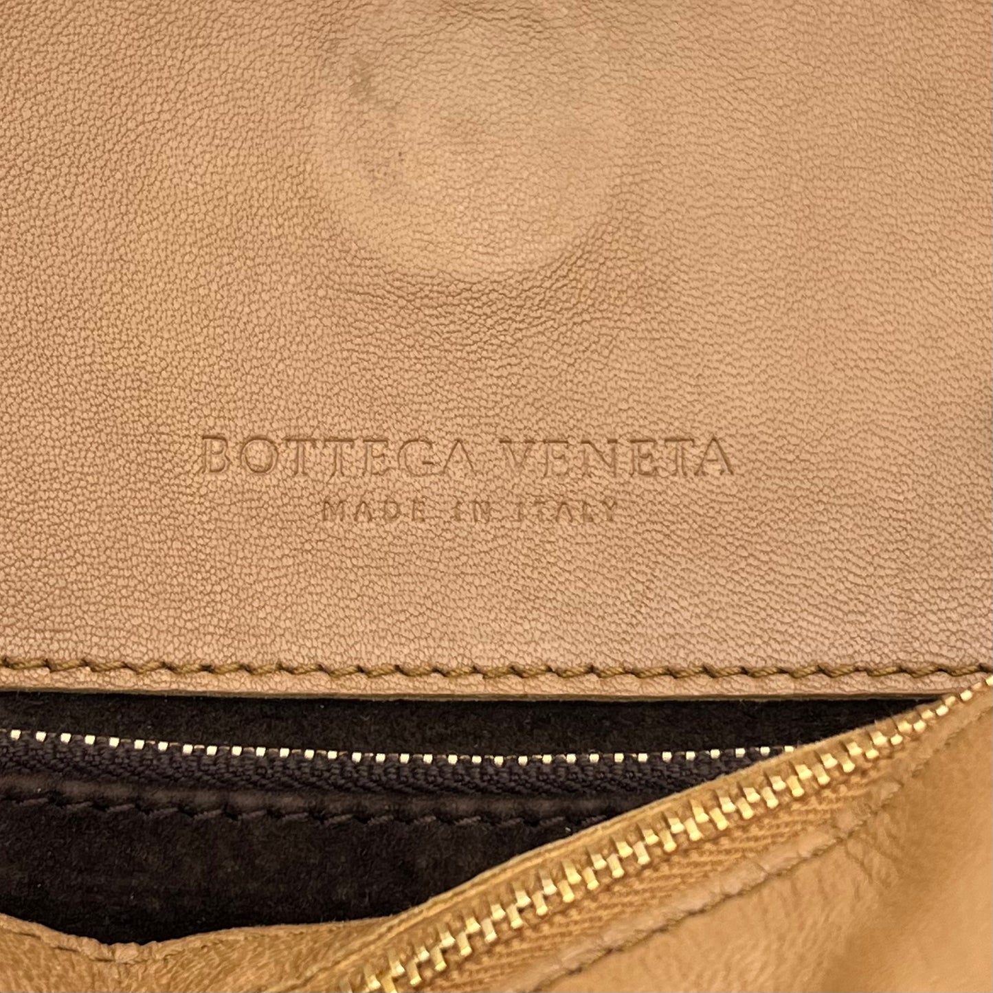 Bottega Veneta Light Brown Intrecciato Shoulder Bag