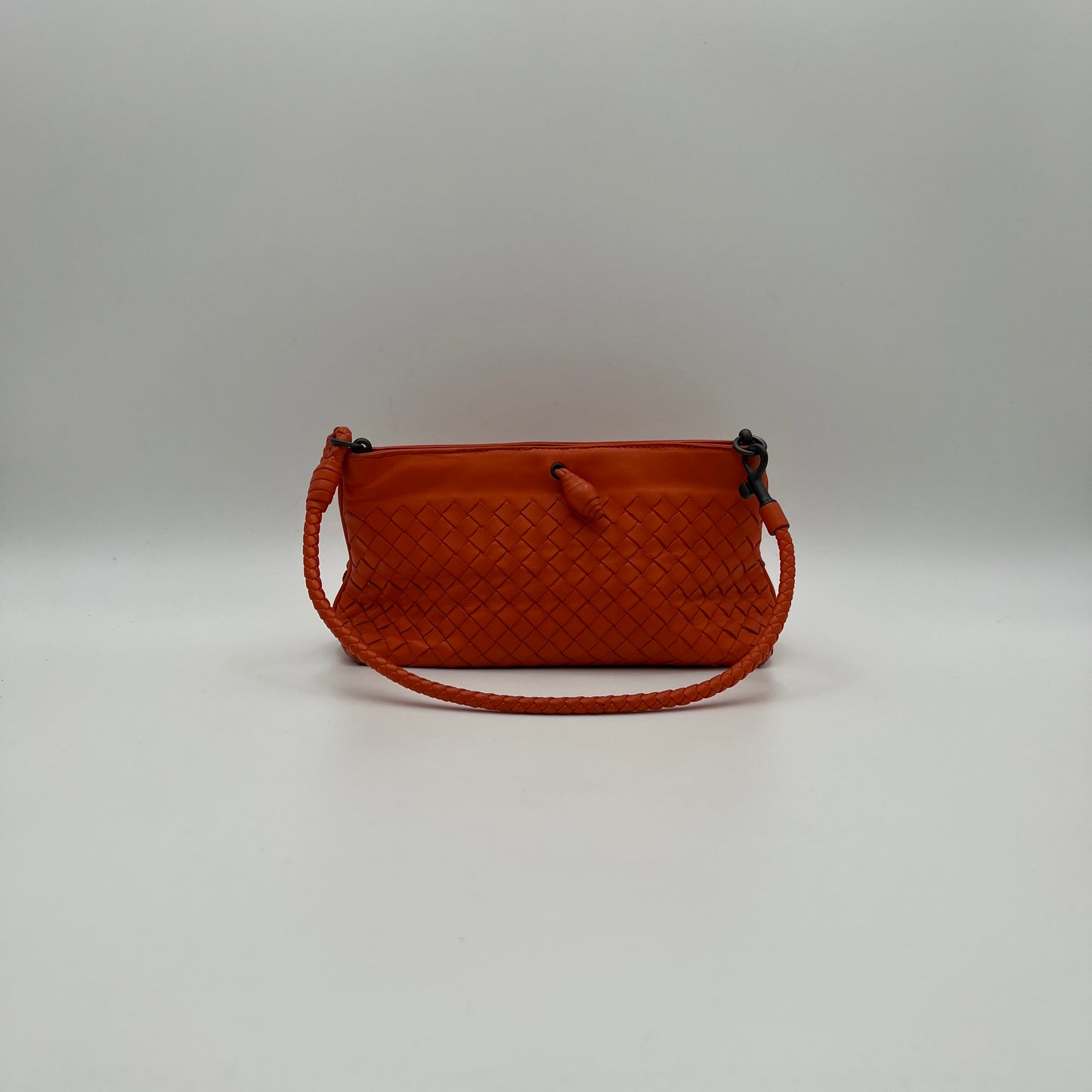 Bottega Veneta Orange Intrecciato Pochette