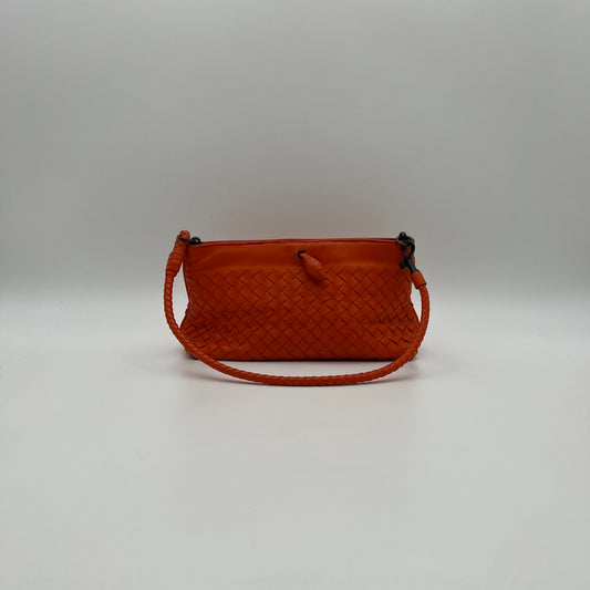 Bottega Veneta Orange Intrecciato Pochette