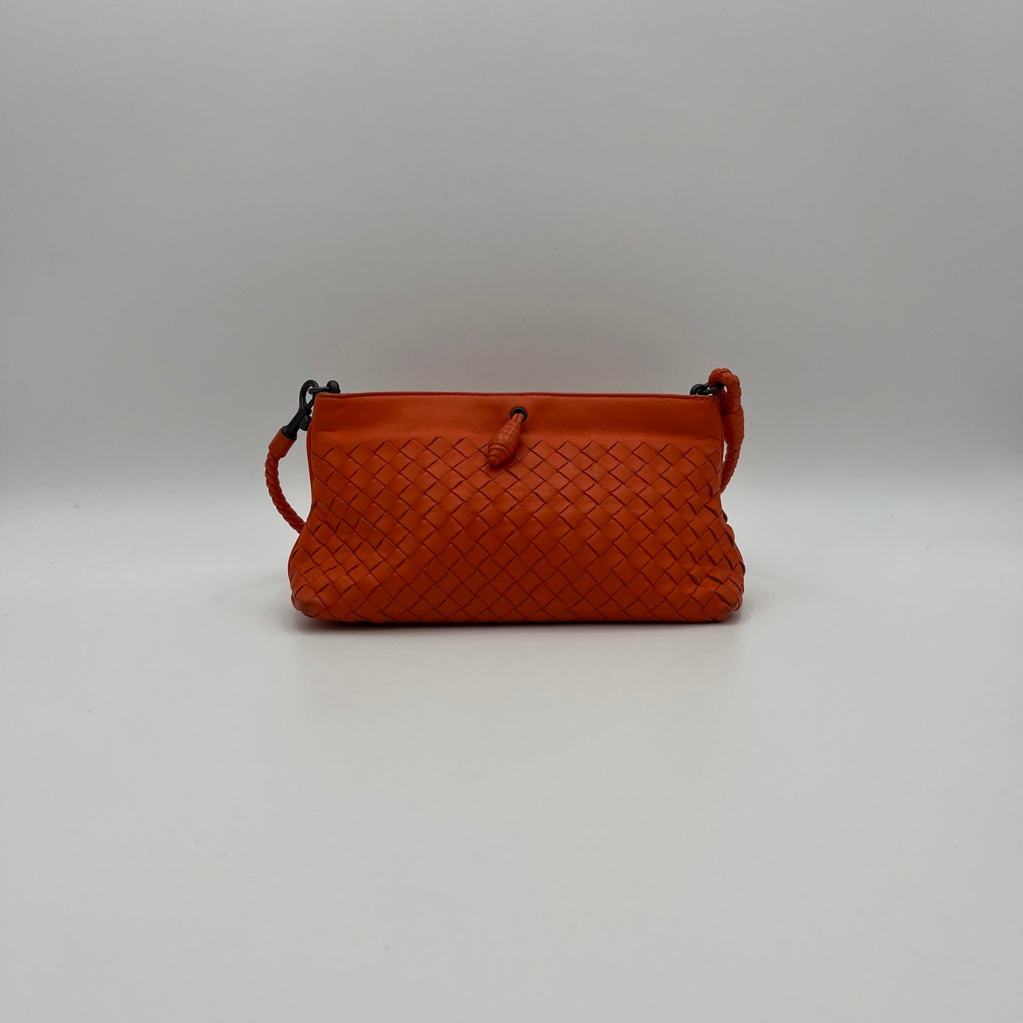 Bottega Veneta Orange Intrecciato Pochette