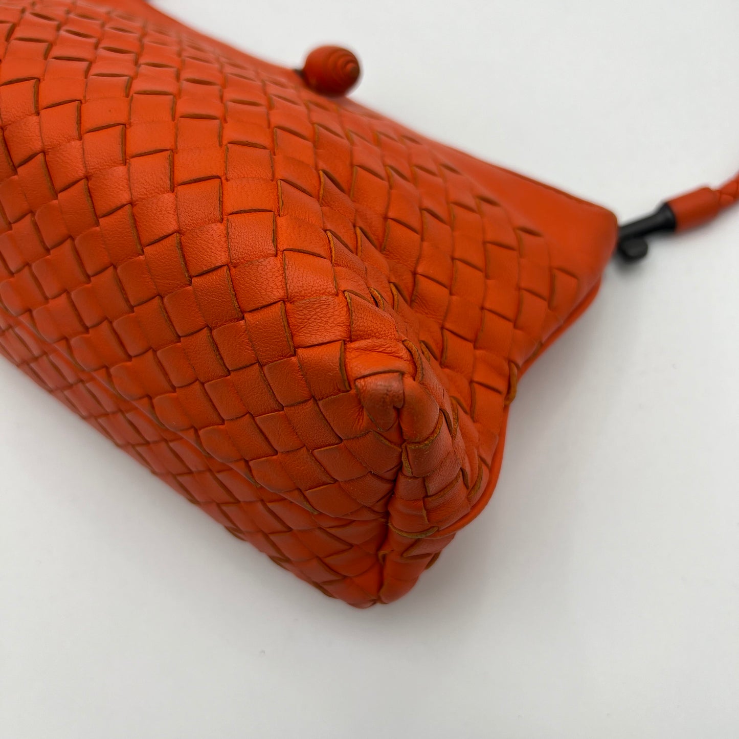 Bottega Veneta Orange Intrecciato Pochette
