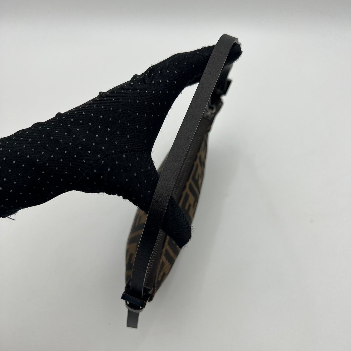 Fendi Tobacco Zucca Half Moon Pochette