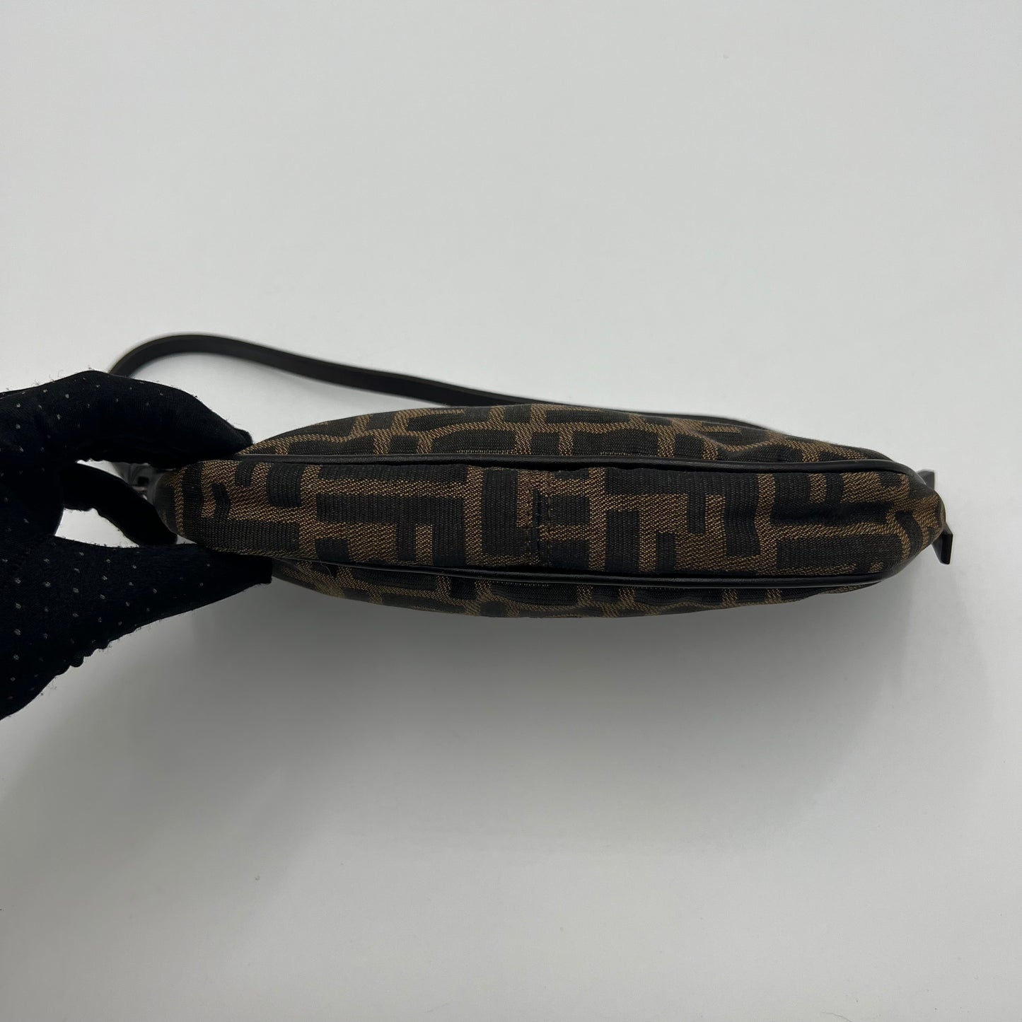 Fendi Tobacco Zucca Half Moon Pochette