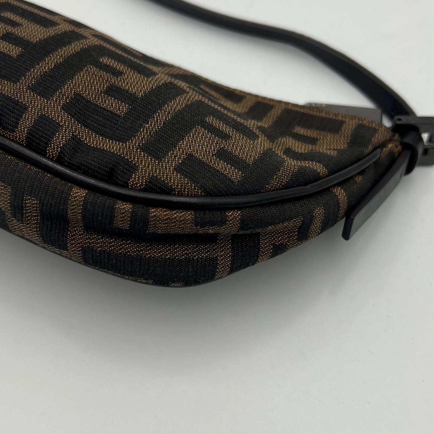Fendi Tobacco Zucca Half Moon Pochette