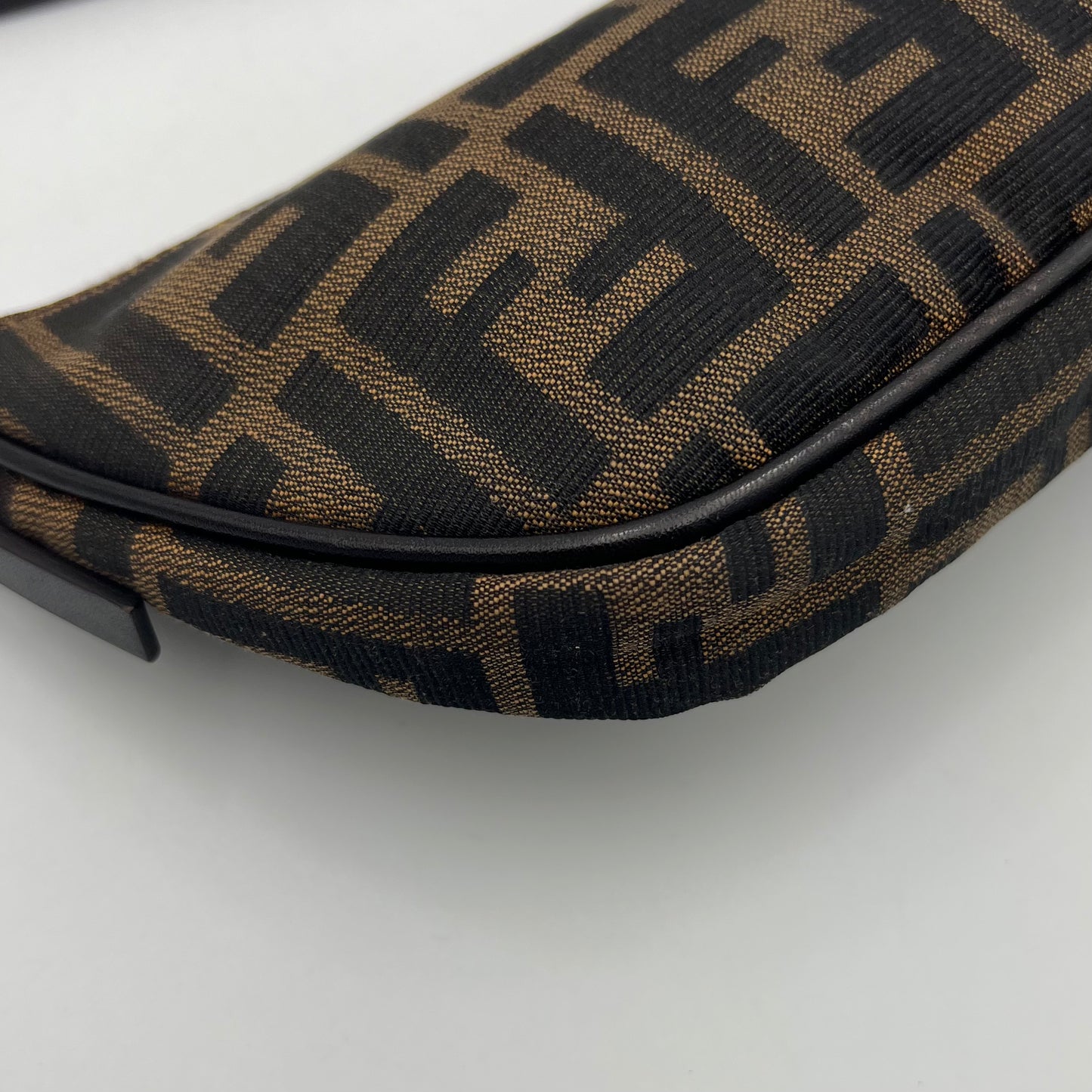 Fendi Tobacco Zucca Half Moon Pochette