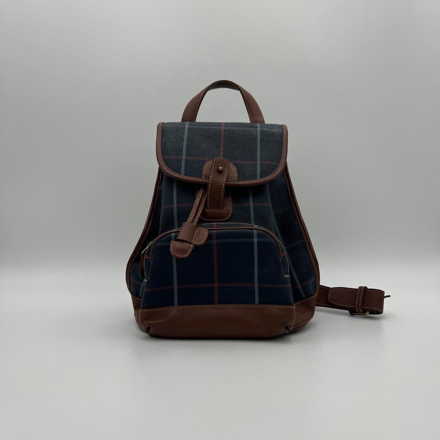 Burberry London Rare Blue Plaid Small Backpack
