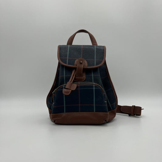 Burberry London Rare Blue Plaid Small Backpack