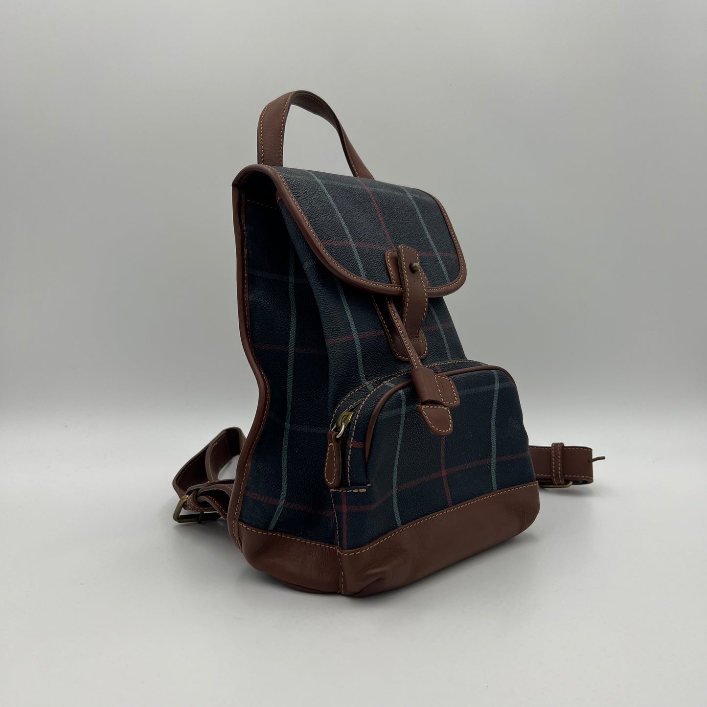 Burberry London Rare Blue Plaid Small Backpack