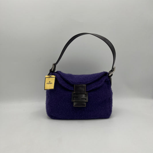 Fendi Vintage Violet Wool Baguette BNWT