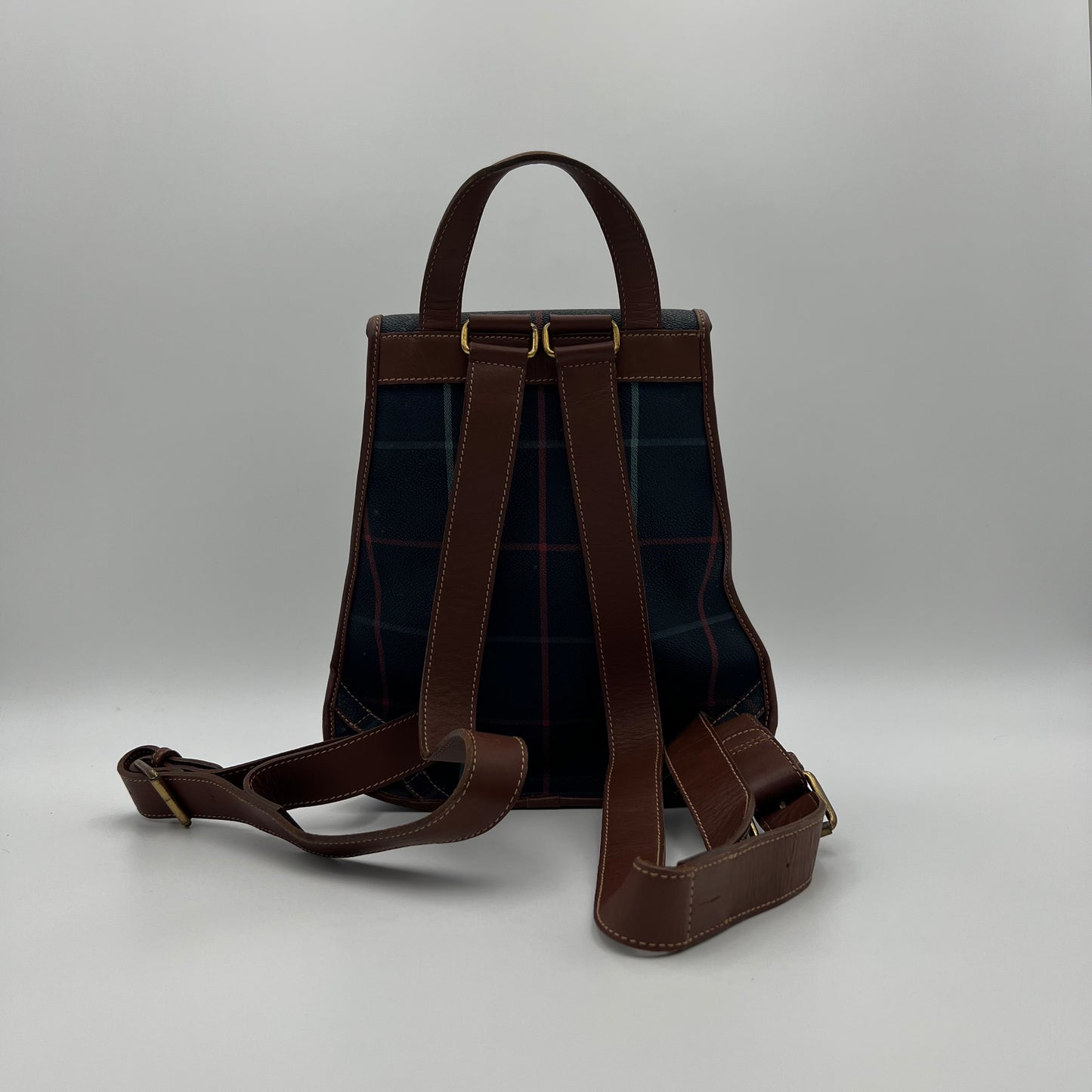 Burberry London Rare Blue Plaid Small Backpack