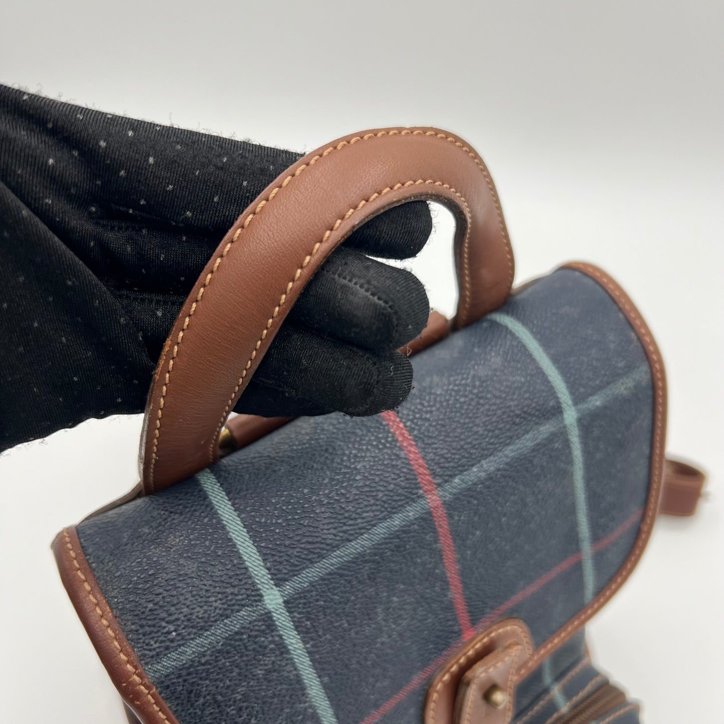 Burberry London Rare Blue Plaid Small Backpack