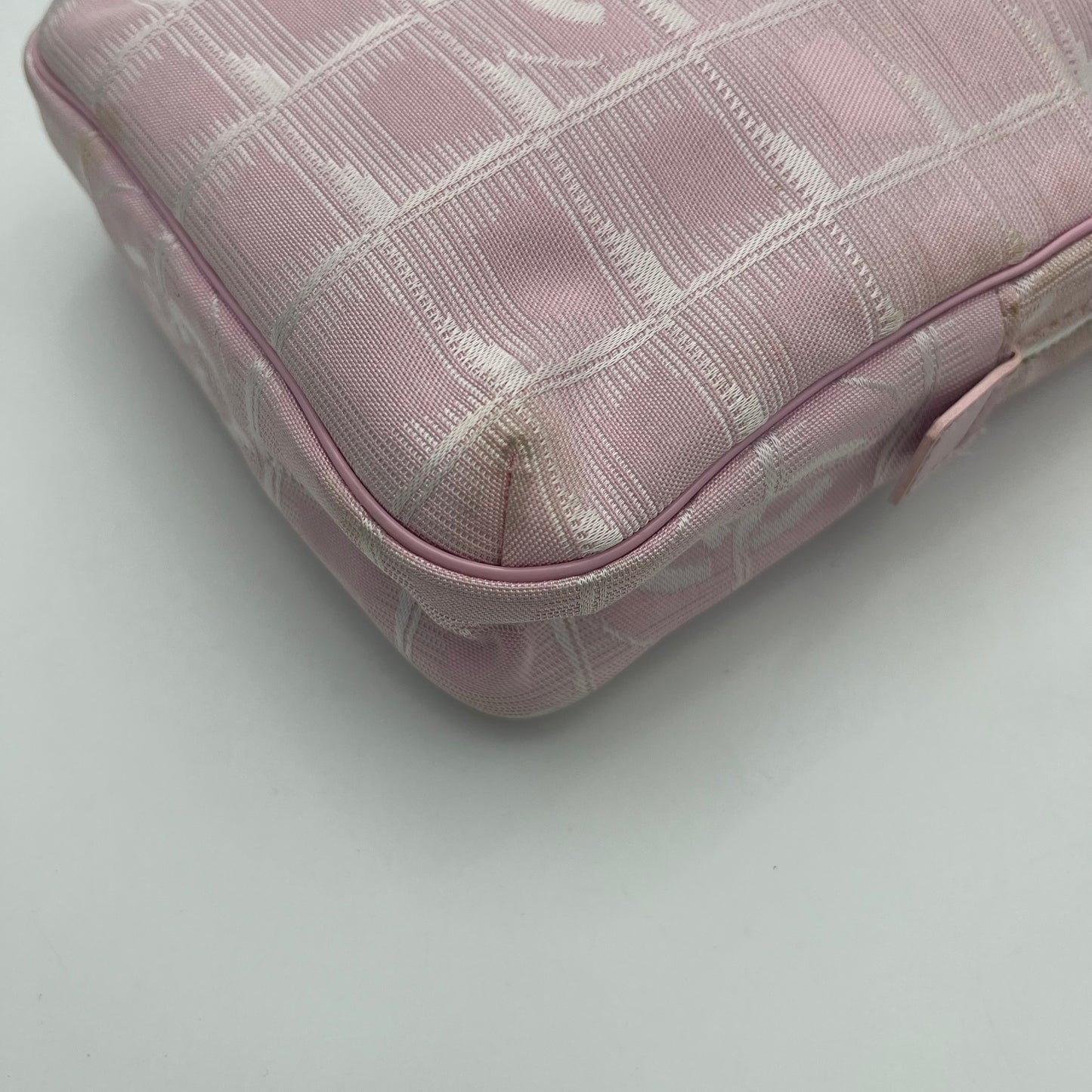 Chanel Pink Travel Line Nylon Crossbody