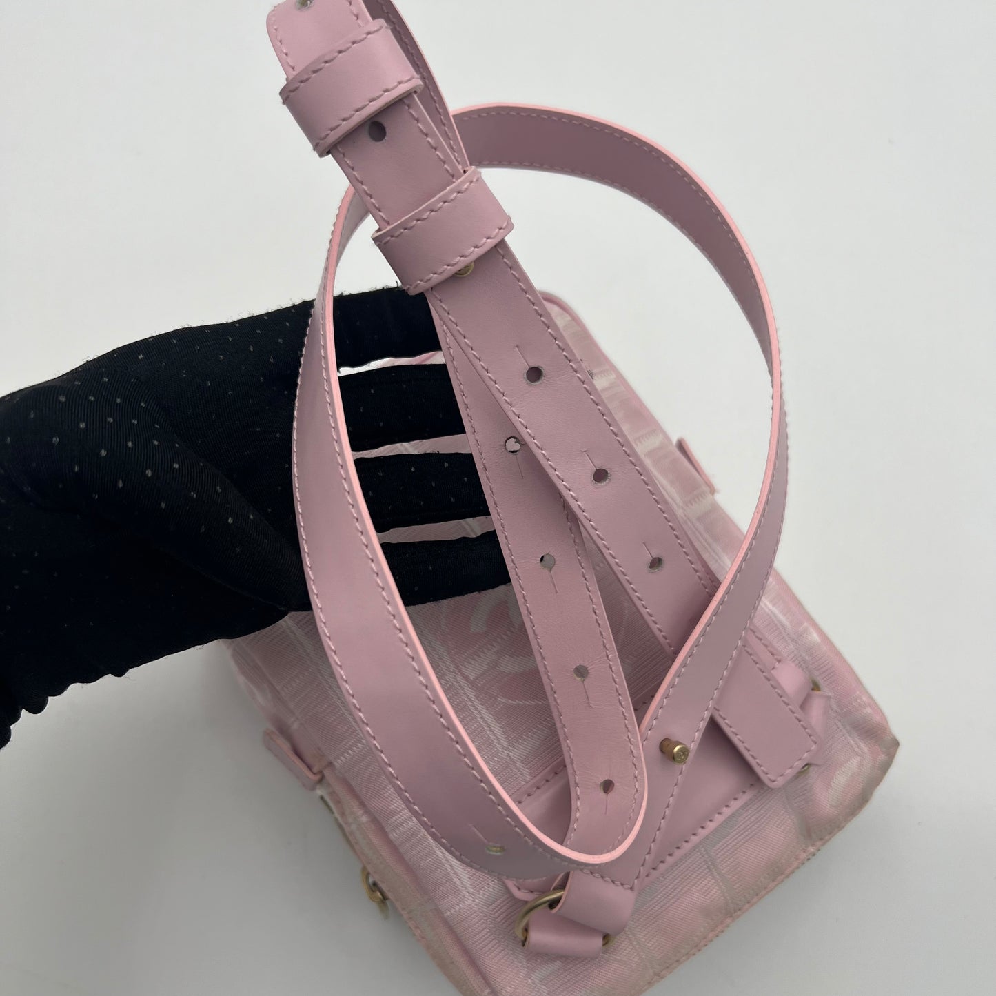 Chanel Pink Travel Line Nylon Crossbody