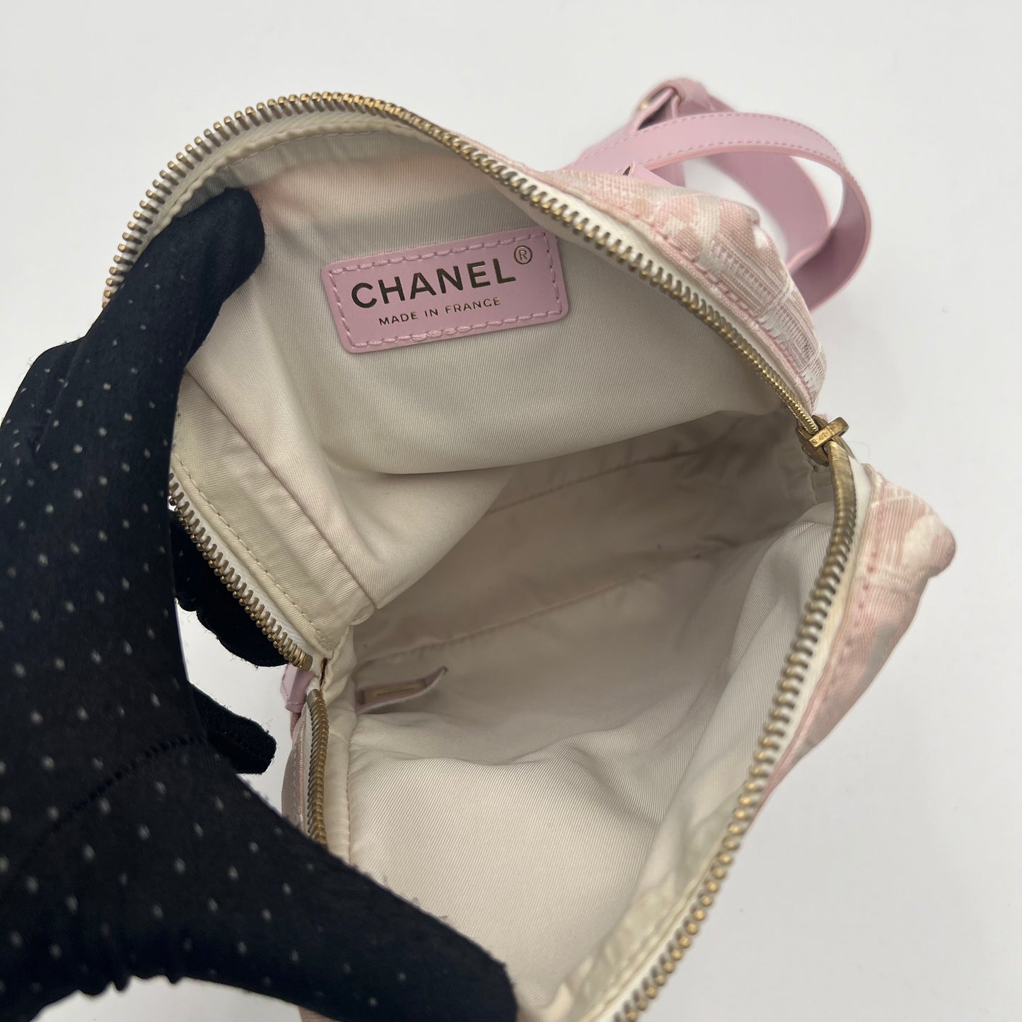 Chanel Pink Travel Line Nylon Crossbody