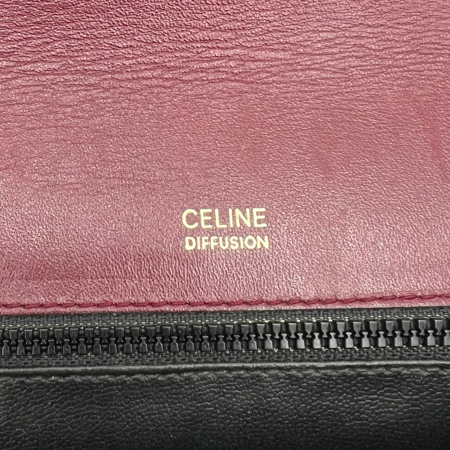 Celine Paris Burgundy Suede Leather Flap Clutch