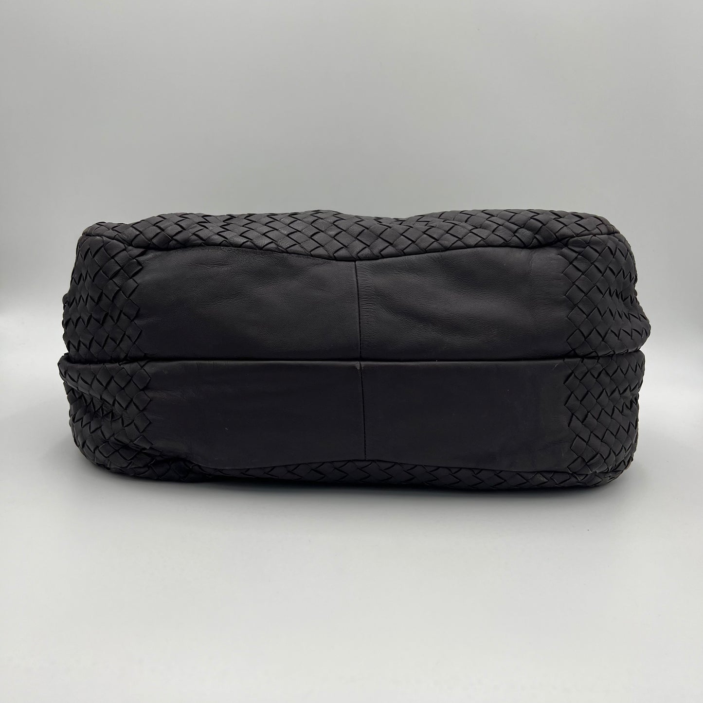 Bottega Veneta Dark Gray Intrecciato Large Campana Hobo Bag