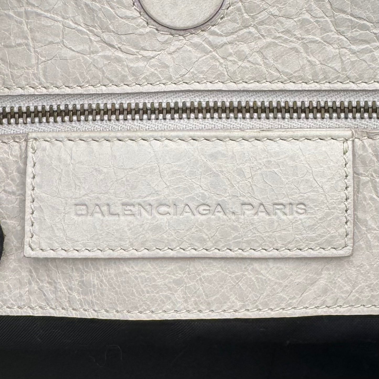 Balenciaga White Leather Classic The Sunday Tote