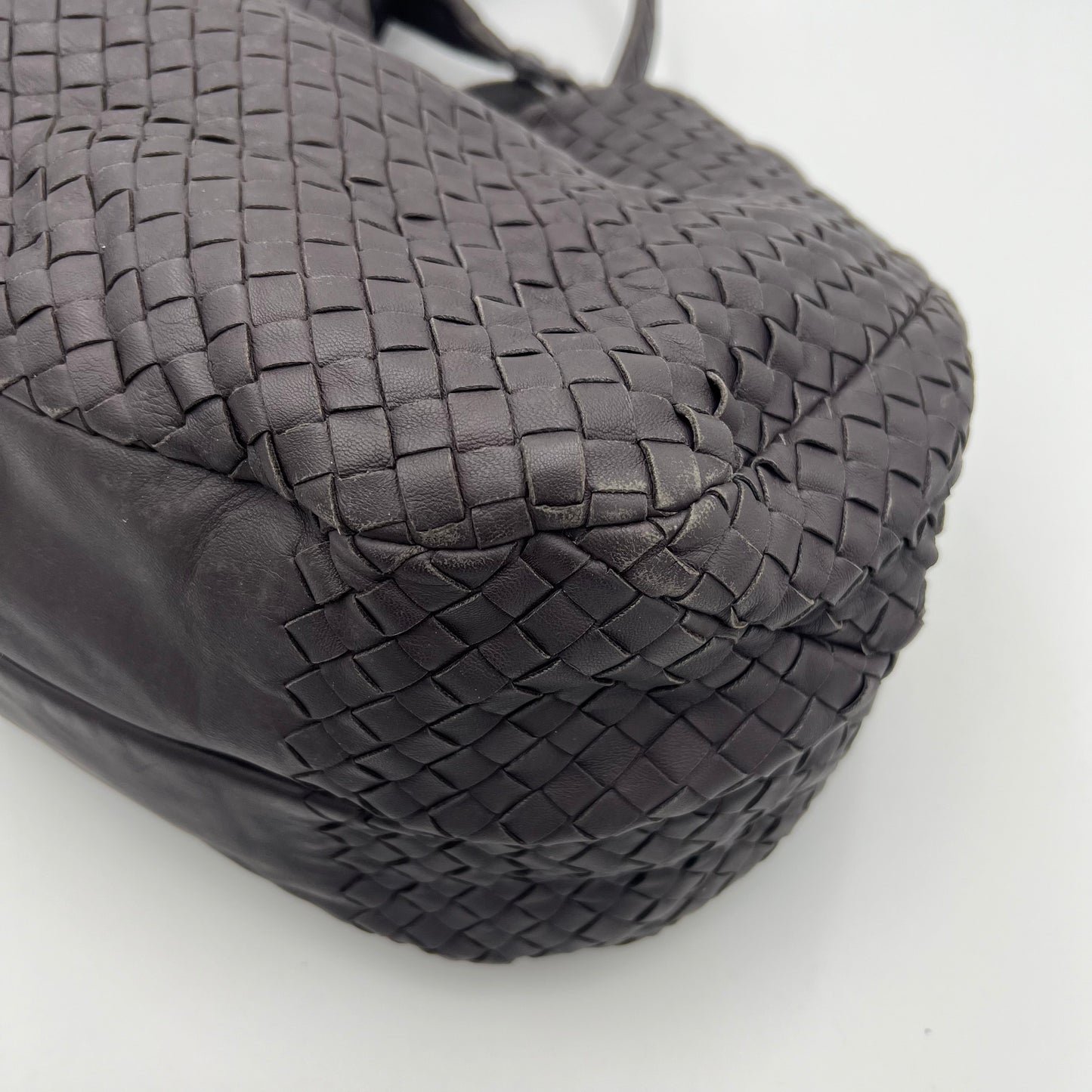 Bottega Veneta Dark Gray Intrecciato Large Campana Hobo Bag
