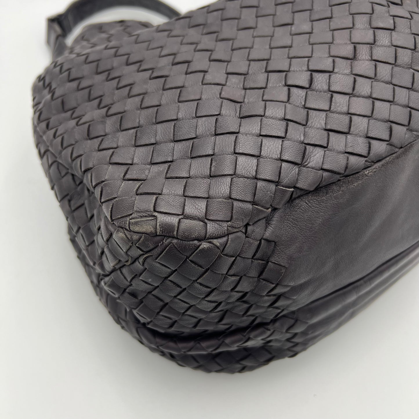 Bottega Veneta Dark Gray Intrecciato Large Campana Hobo Bag