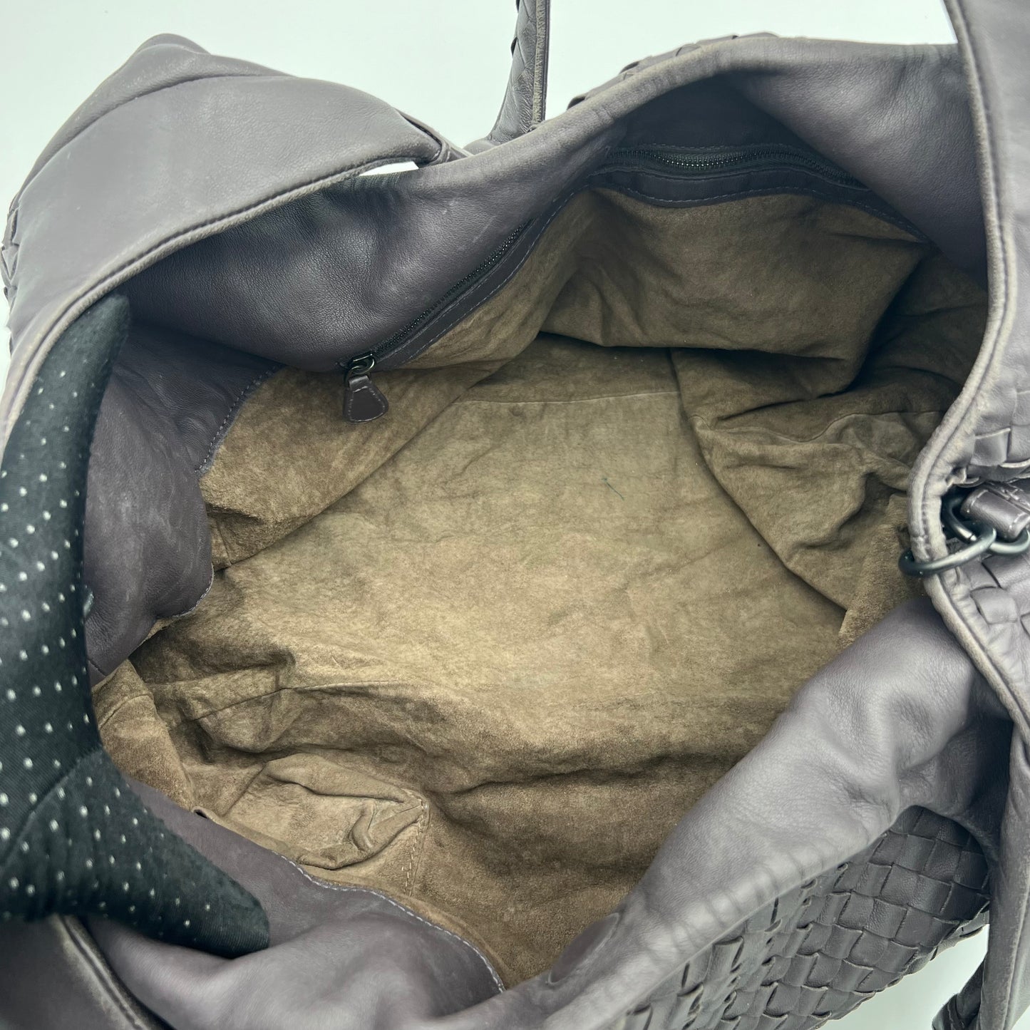 Bottega Veneta Dark Gray Intrecciato Large Campana Hobo Bag