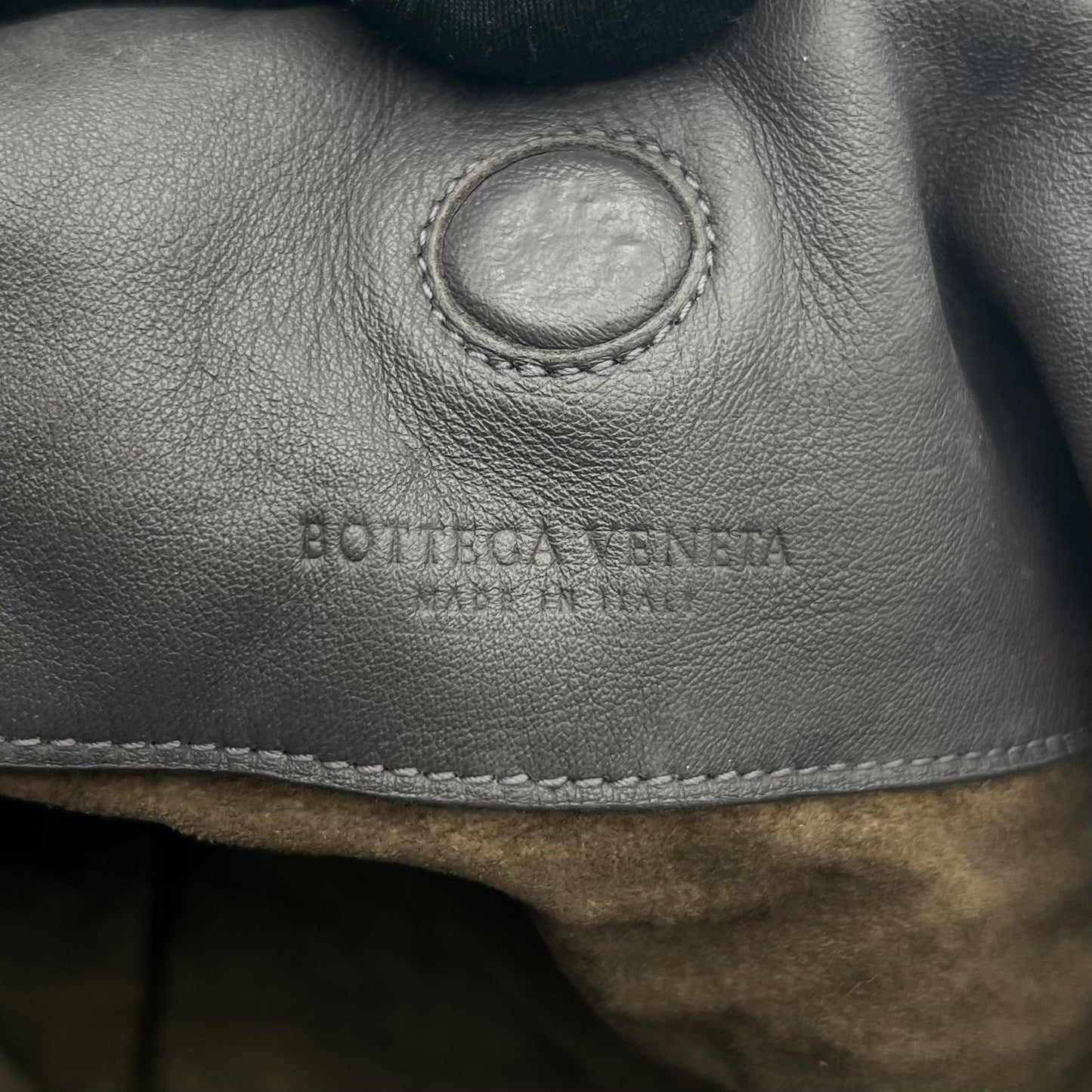 Bottega Veneta Dark Gray Intrecciato Large Campana Hobo Bag
