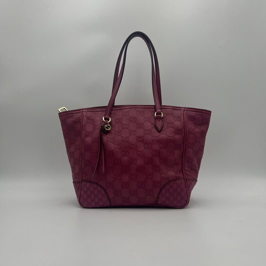 Gucci Purple Guccissima Leather Bree Tote Shoulder Bag