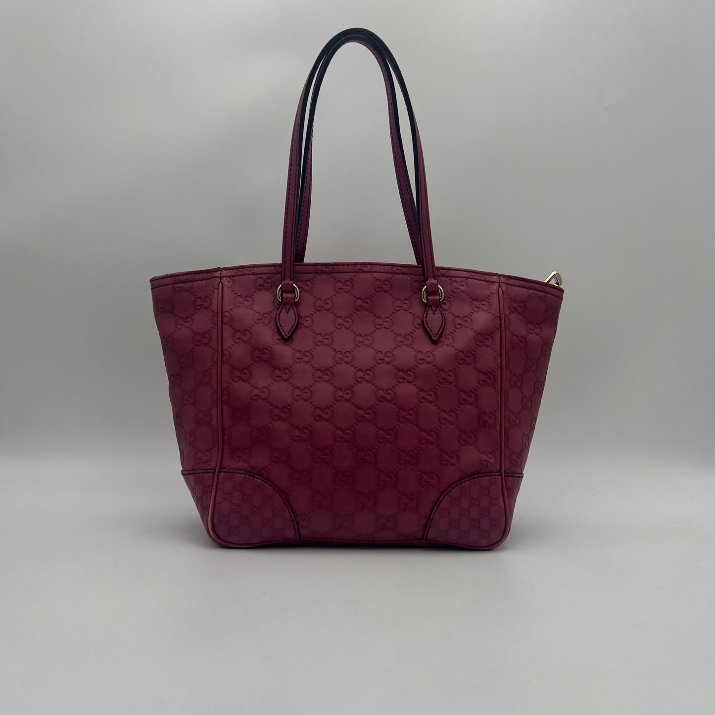 Gucci Purple Guccissima Leather Bree Tote Shoulder Bag
