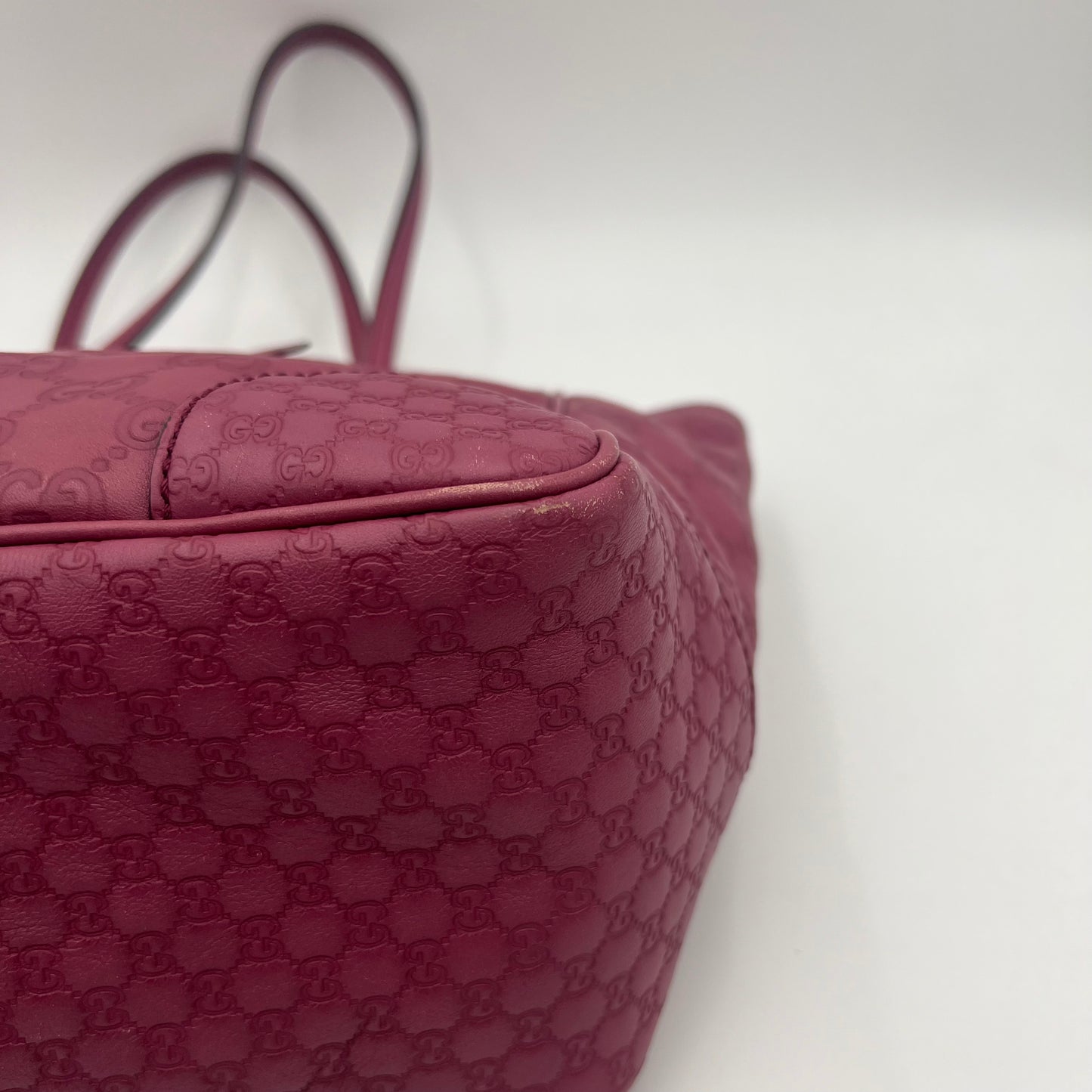 Gucci Purple Guccissima Leather Bree Tote Shoulder Bag