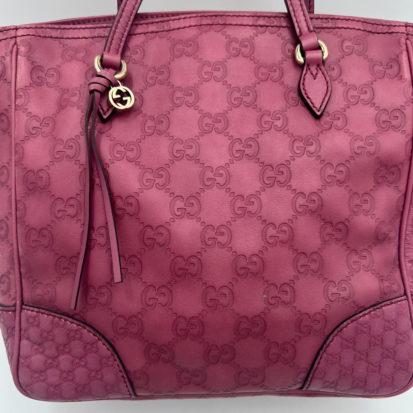 Gucci Purple Guccissima Leather Bree Tote Shoulder Bag