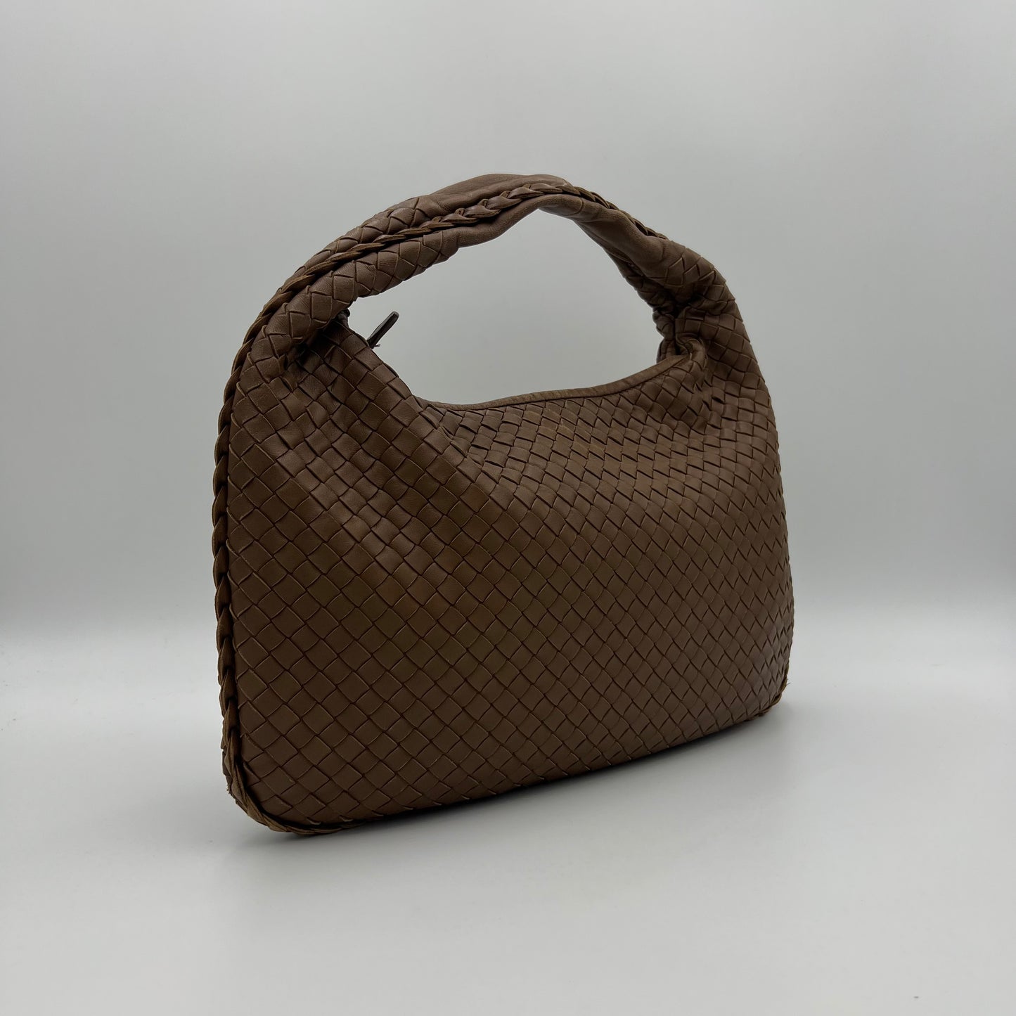 Bottega Veneta Light Brown Intrecciato Hobo Bag