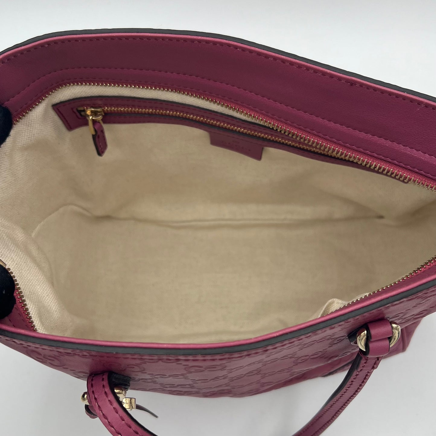 Gucci Purple Guccissima Leather Bree Tote Shoulder Bag