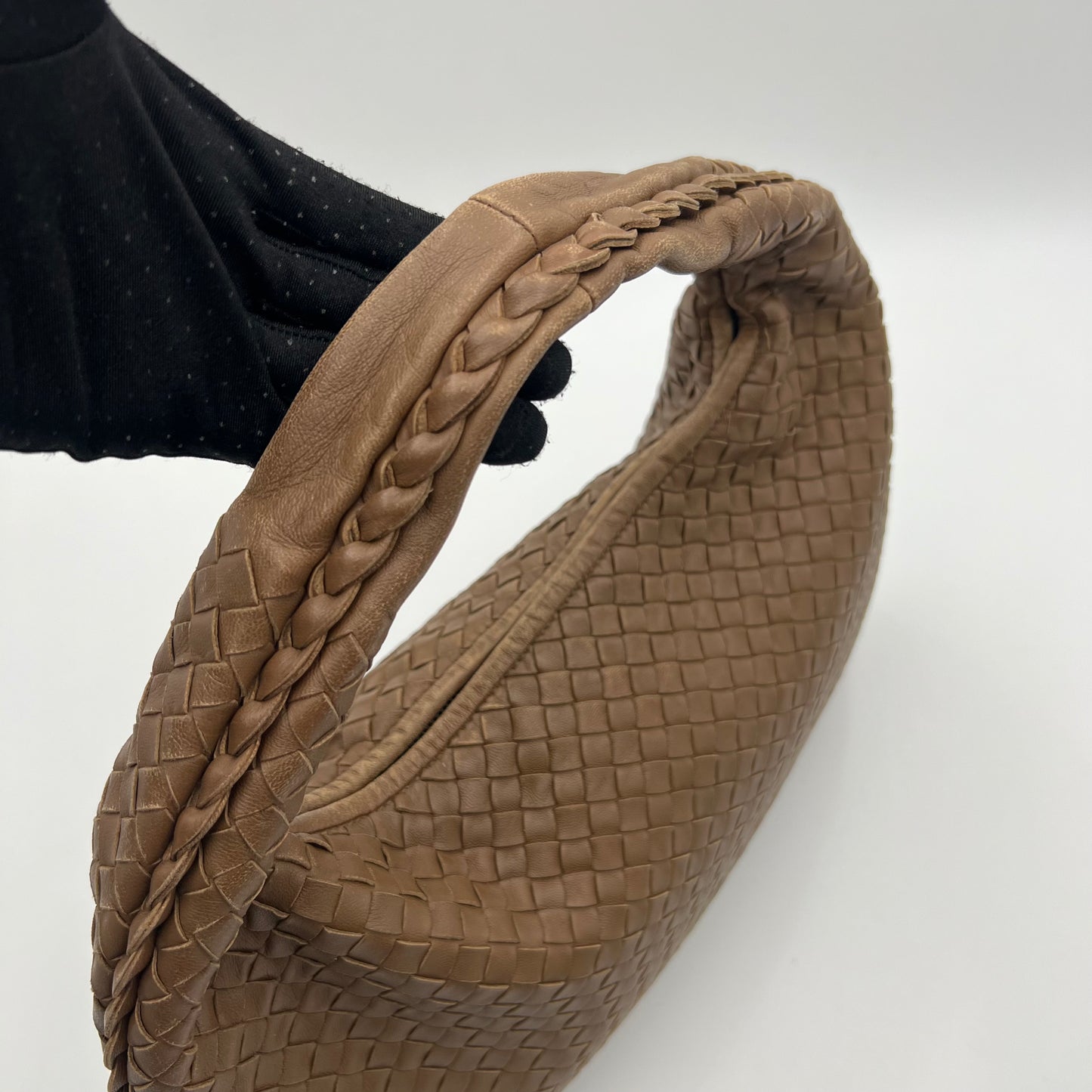 Bottega Veneta Light Brown Intrecciato Hobo Bag