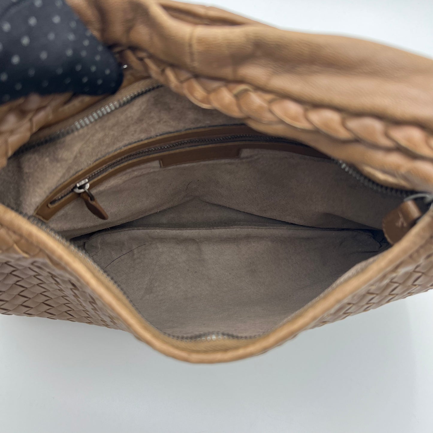 Bottega Veneta Light Brown Intrecciato Hobo Bag