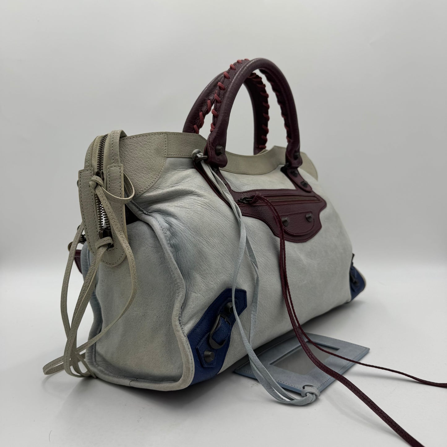 Balenciaga Tri-Color Lambskin Classic City Bag