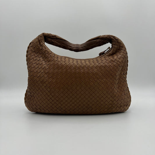 Bottega Veneta Toffee Brown Intrecciato Hobo Bag