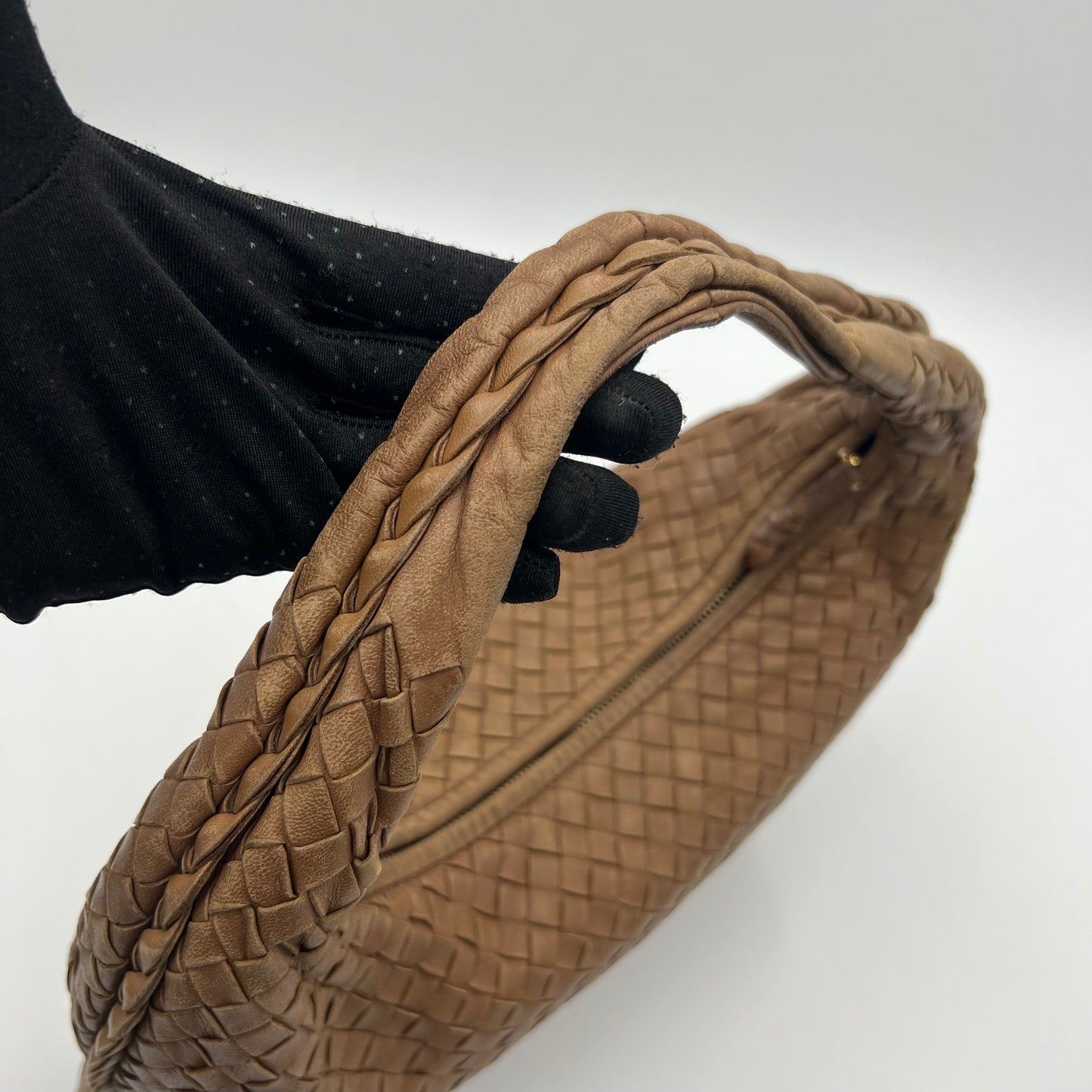 Bottega Veneta Toffee Brown Intrecciato Hobo Bag