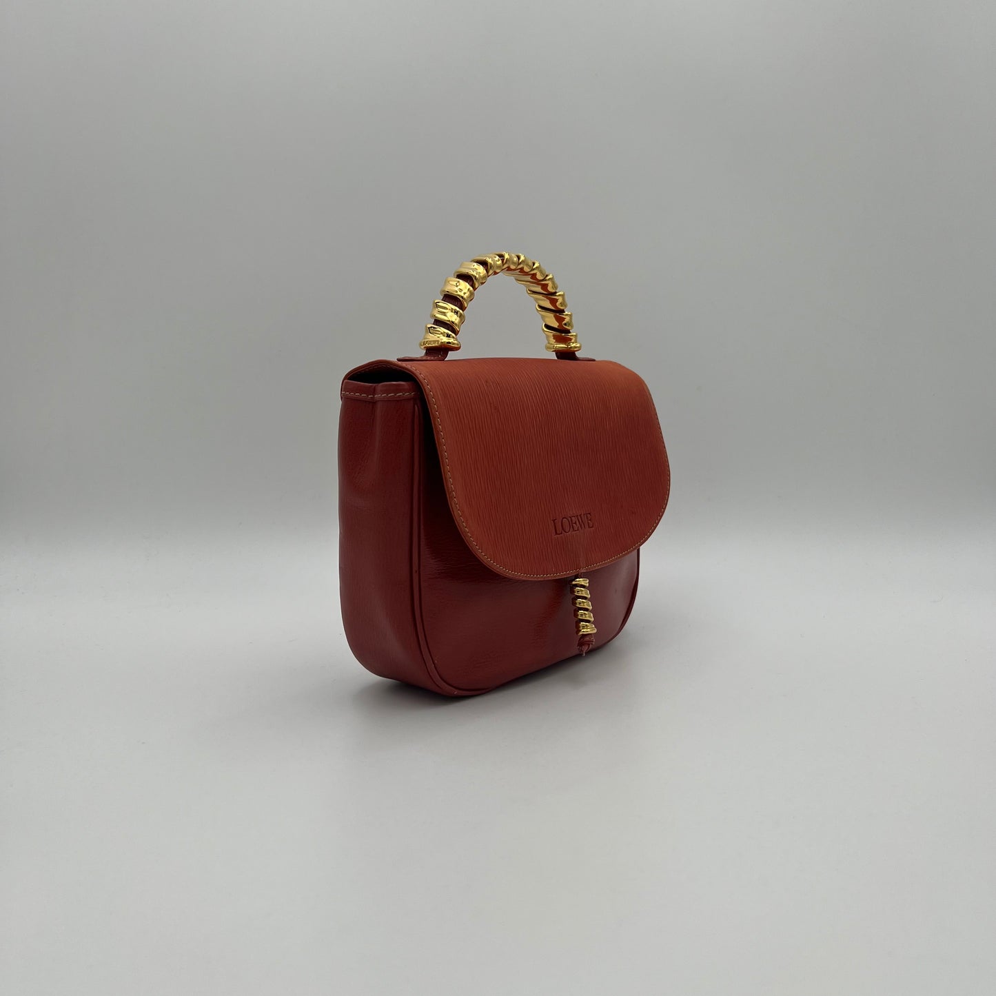 Loewe Red Leather Velasquez Handbag