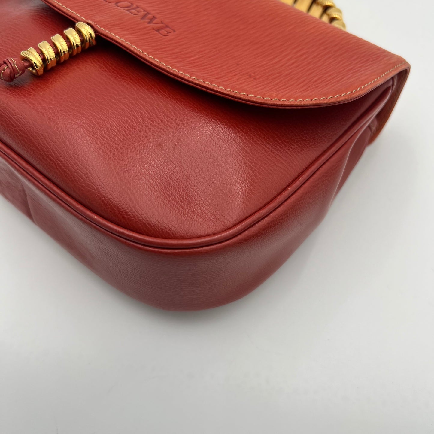 Loewe Red Leather Velasquez Handbag