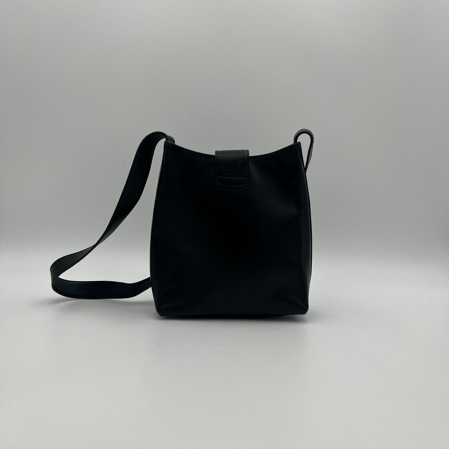 Salvatore Ferragamo Gancini Leather Hobo Long Strap Shoulder Bag
